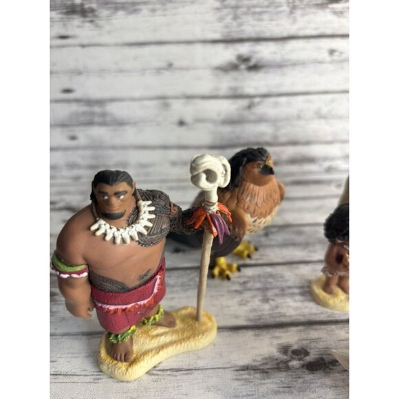 Disney Moana PVC Plastic Figurines Cake Toppers Lot Of 8 - Picture 2 of 11